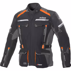 Büse Highland 2 Giacca tessile moto, nero-grigio-arancione, dimensione 56 per uomo