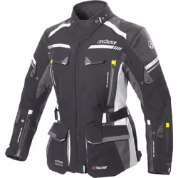 Büse Highland 2 Giacca tessile moto da donna, nero-grigio, dimensione 38 per donne