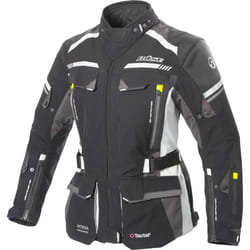 Büse Highland 2 Giacca tessile moto da donna, nero-grigio, dimensione 48 per donne