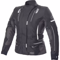 Büse Jana Giacca tessile moto da donna, nero-grigio-bianco, dimensione 52 per donne