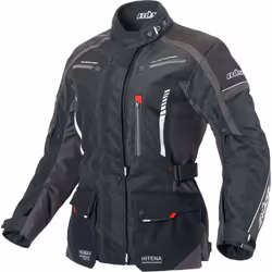Büse Torino II Giacca tessile moto da donna, nero-grigio, dimensione 48 per donne