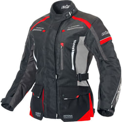 Büse Torino II Giacca tessile moto da donna, nero-rosso, dimensione 36 per donne
