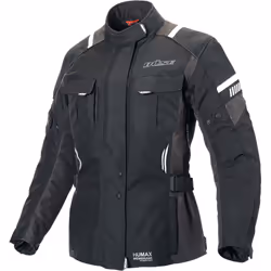 Büse Breno Pro Giacca tessile moto da donna, nero-grigio, dimensione 40 per donne
