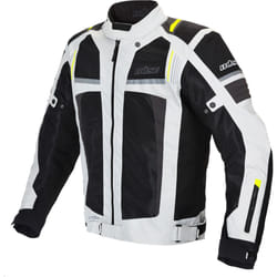 Büse Livorno Giacca tessile moto, grigio, dimensione 5XL per uomo