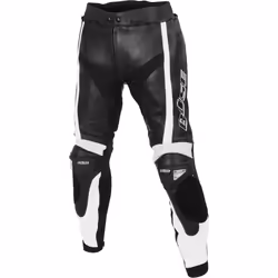 Büse Track Pantaloni in pelle moto da donna, nero-bianco, dimensione M per donne