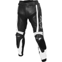 Büse Track Pantaloni in pelle moto da donna, nero-bianco, dimensione M per donne