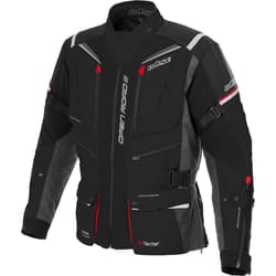 Büse Open Road III Giacca tessile moto impermeabile, nero-rosso, dimensione 12XL per uomo