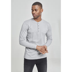 Urban Classics Basic Henley L/S Tee Polo Collo a polo Manica lunga Cotone, Viscosa