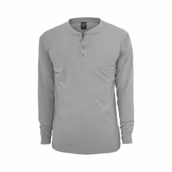 Urban Classics Basic Henley L/S Tee Polo Collo a polo Manica lunga Cotone, Viscosa