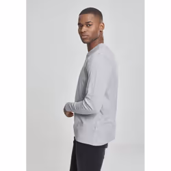 Urban Classics Basic Henley L/S Tee Polo Collo a polo Manica lunga Cotone, Viscosa