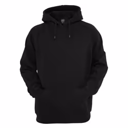 Urban Classics Blank Hoody, Adulto, Maschio, Felpa con cappuccio, Nero, Collo a V, Manica lunga