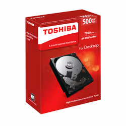 Toshiba P300 500GB disco rigido interno 7200 Giri/min 64 MB 3.5" Serial ATA III - Vista aggiuntiva 7