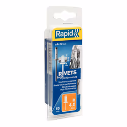 Rapid 5000384, Alluminio, Acciaio, Acciaio inox, RP10 , RP40, RP60, RP100, 4 mm, 12 mm, 35 mm