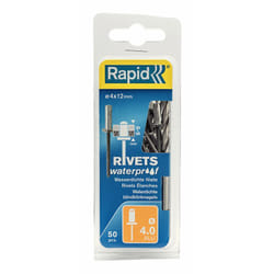 Set di 50 rivetti in alluminio Diam.4 x H.12 mm Rapid Rapid
