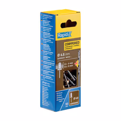Rapid 5001467, Acciaio, Rame, Testa piatta, Scatola, 50 pz