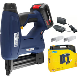 BTX553 18V P4A Pistola Graffatrice, Compatibile con Graffette a Filo Sottile n.53 e Chiodini n. 8, per Tappezzeria e Bricolage Include 300 Chiodini,
