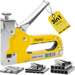 Nunu Pistola Sparapunti 3 in 1 per Lavori su Legno, Tappezzeria, Tappeti e Cavi, con Potenza Regolabile e Design Ergonomico, include 3.000 Punti