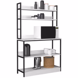 VCM Morgenthaler Insasi Mensola per scaffale Libera installazione MDF, Metallo Nero, Bianco - Vista aggiuntiva 2
