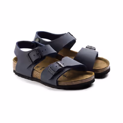 Sandali bambini BIRKENSTOCK NEW YORK KIDS NAVY, BIRKIBUC - CALZ. S Blu - 38 - Vista aggiuntiva 2