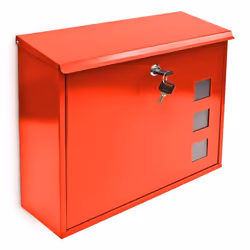 Relaxdays 4052025032951, Montabile a parete, Acciaio, Rosso, Monocromatico, 345 mm, 105 mm