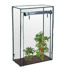 Relaxdays - Serra per Pomodori, Giardino, Balcone, Telo Orto Trasparente, hlp 150x100x50 cm, Acciaio e pvc, trasparente