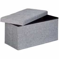 In questo pouf con contenitore potrai finalmente sistemare cuscini, coperte, riviste e tanto altro. La panca, inoltre, si pie ...