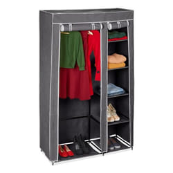 Relaxdays 4052025047269 armadio/guardaroba per camera da letto 5 ripiani 2 porta/porte Nero