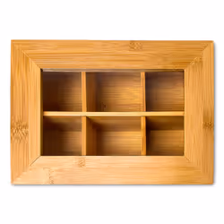 Relaxdays 4052025047399 scatola per tè Plastica, Legno