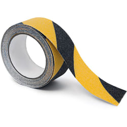 Relaxdays - Nastro Adesivo Antiscivolo 5 m, Tape Grip Antisdrucciolo per Gradini, Skateboard, Indoor, Outdoor, Nero Giallo