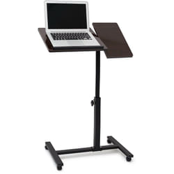 Relaxdays Tavolino per Pc, Supporto Computer Portatile, Mobile Grande, HLP 98x60x40,5cm, 4 Ruote Girevoli, Nero