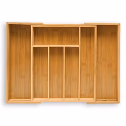 Relaxdays 10014262, Organizzatore, Vassoio, Cassetto del mobile, Posate, Legno, Bamboo