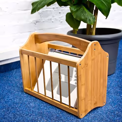 Relaxdays 4052025156442 portariviste Bamboo Legno