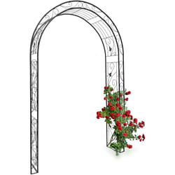 Relaxdays - Arco per Rose Rampicanti, hlp: 226x144x36,5 cm, Struttura Resistente alle Intemperie, Design Romantico, Nero