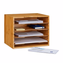 Relaxdays 10020322, 5 cassetto/cassetti, Bamboo, Bamboo, 1 pz, 330 mm, 245 mm