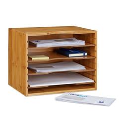 Relaxdays 10020322 organizzatore per cassetto di scrivania Bamboo