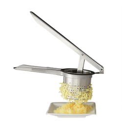 Relaxdays - Schiacciapatate, Pressa Passatelli, Pasta & Patate, Lavabile in Lavastoviglie, Accessorio da Cucina, argento