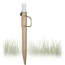 Picchetto per Ombrellone da Giardino, Puntale in Acciaio per il Terreno, Aste con Diametro max. 32 mm, Bronzo - Relaxdays