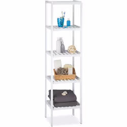Con questo scaffale potrai finalmente fare ordine in bagno, cucina o corridoio. Sui tre ripiani c’è posto per asciugamani, li ...