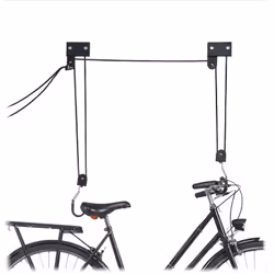 Con questo portabici da soffitto, la vostra bici troverà il suo posto anche nelle stanze più piccole. Con la carrucola potete ...