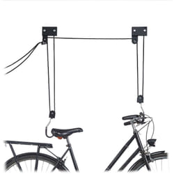 Relaxdays - Portabici da Soffitto, 57 kg di Capacità di Carico, con Ganci, Universale, con Fermacorda, Bici & Kajak, nero