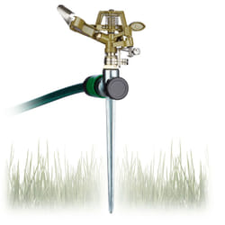 Relaxdays - Irrigatore ad impulsi da giardino circolare irrigazione grandi superfici fino a 700 m² raggio 15 m, 360° verde