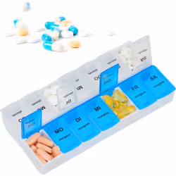 Questo pratico contenitore ti sarà d’aiuto nella gestione giornaliera dei medicinali. Il portapillole è suddiviso in 7 moduli ...