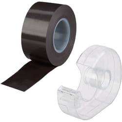 Relaxdays - Nastro Magnetico Adesivo 5 m, Porta-Nastro, Striscia, Autoadesiva, per Lavagnetta Bianca e Frigorifero, Nero