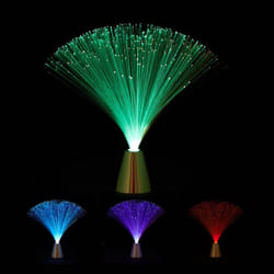 10023771 Lampada a Fili in Fibra Ottica, Cambia Colore, led dal Design Retrò, Effetti Luci Multicolore, 33 Cm, Colorata - Relaxdays