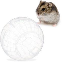 Relaxdays - Palla per Criceto, Jogging Ball per Criceti & Roditori, da Esercizio, Giocattolo per Camminare, Plastica, 14 cm, Trasparente