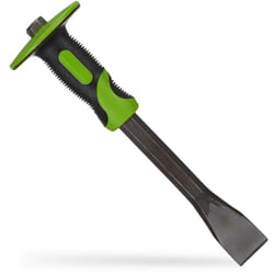 Relaxdays - Scalpello Piatto con Impugnatura di Protezione, da Piastrellista, Acciaio e Gomma, l: 29 cm, Verde/Nero