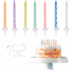 Queste decorative candeline colorite sono il fiore all’occhiello di ogni torta di compleanno e non possono assolutamente manc ...