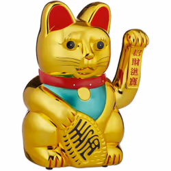 Il gatto con zampa mobile è il classico portafortuna asiatico! In Cina, Giappone, Taiwan o Tailandia vengono tenuti nei propr ...