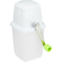 Relaxdays Tritaghiaccio Manuale, Ice Cruscher, con Levetta, Bar, senza Elettricità, Antiruggine, Cucina, Bianco Verde