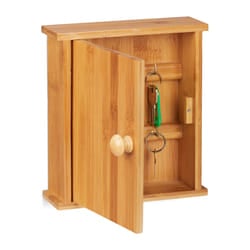 Relaxdays 10024779 armadietto portachiave Bamboo Naturale